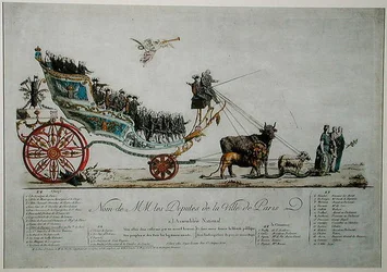 Allegorische voorstelling van de afgevaardigden van de stad Parijs in de Nationale Vergadering