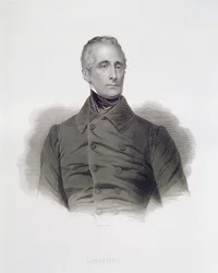 Alphonse de Lamartine, gegraveerd door Pierre Pelee (1801-71)