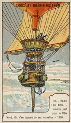 Andree vertrekt met zijn ballonvlucht naar de Noordpool