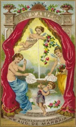 Engelen en cherubijnen gieten water