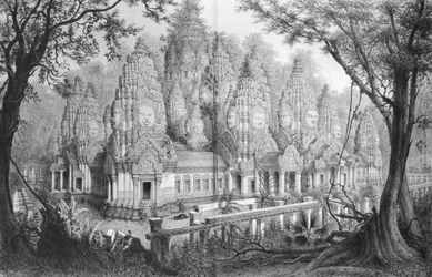 Angkor, Baion Ruïnes, illustratie uit Atlas du voyage d