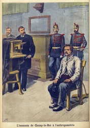 Antropometrie - Alphonse Bertillon (1853-1914) illustratie uit 