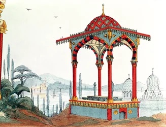 Architecturale schets in Turkije, eind 19e eeuw
