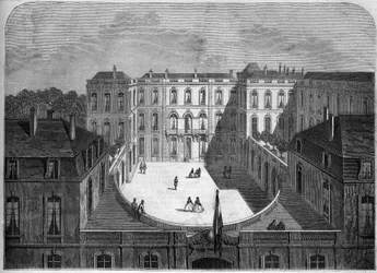 Architectuur: uitzicht op het hotel de la Caisse des dépôts et consignations (18e-19e eeuw), Parijs
