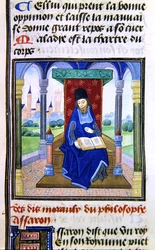 Assaron, uit Histoire des Philosophes, laat 15e eeuw