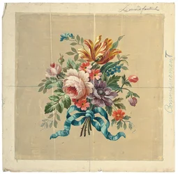 Aubusson ontwerp voor een stoelrug