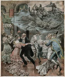 Bal in Berlijn in 1916 (print)