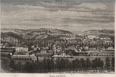 Bar-le-Duc - departement van de Meuse - gravure in 