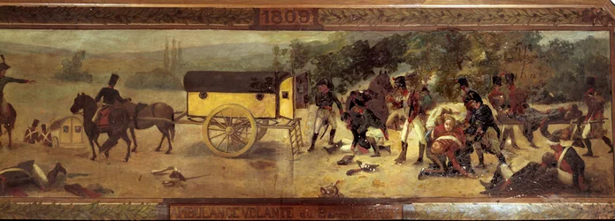 Vliegende ambulance van baron Larrey (Dominique Jean, baron Larrey 1766 - 1842) in 1809