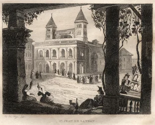 Basiliek van San Giovanni Laterano, Rome - Sint-Jan van Lateranen - Gravure uit 