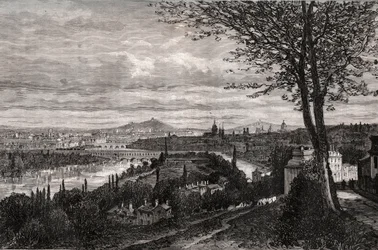 Bellevue (Seine-et-Oise) - gravure in 