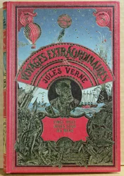 Boekomslag voor 20.000 mijlen onder zee door Jules Verne (1828-1905) 1870