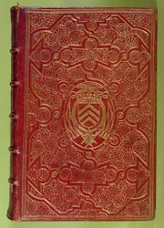 Boekomslag met het wapen van Armand-Jean du Plessis, Kardinaal Richelieu (1585-1642) (rood leer & goud)