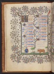 Getijdenboek, Add MS 32454 f.3v, Frankrijk