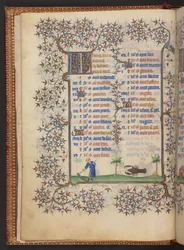 Getijdenboek, Add MS 32454 f.4v, Frankrijk