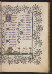 Getijdenboek, Add MS 32454 f.7r, Frankrijk