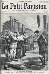 Boksersopstand in China in 1898: Opstandelingen aan de schandpaal voor het aanvallen van Europeanen. Omslag van 