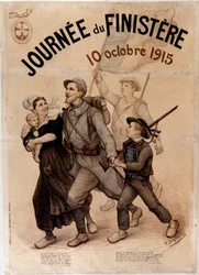 Bretonse soldaat en zijn familie - Poster voor 
