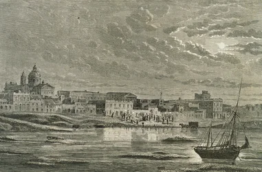 Buenos Aires in de jaren 1860 (gravure)