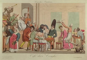 Karikatuur van het Cafe des Aveugles, c.1800