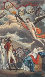 Cartoon van de staatsgreep van 18 Brumaire, 9 november 1799