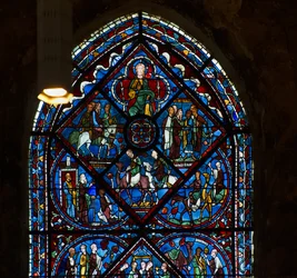 Kathedraal van Chartres, glas-in-lood: het leven van Jozef, detail