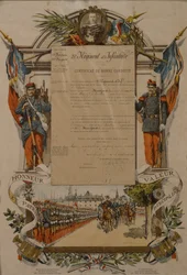 Certificaat van goed gedrag, 37e Infanterieregiment, 1896