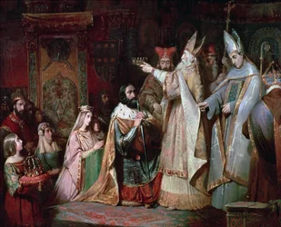 Karel de Grote (747-814) gekroond tot Koning van Italië in 774