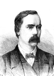 Charles BRIGHT (1832-1888), Engelse ingenieur, installatie van de transatlantische telegraafkabel. Gravure 1868