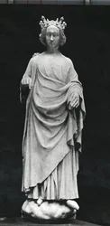 Charles VI (1368-1422) koning van Frankrijk, van Palais de Justice in Poitiers, origineel laat 14e eeuw (gipsafgietsel)