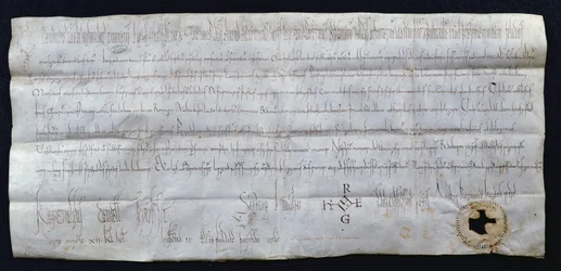 Handvest ondertekend door Hugues I Capet (941-996), Koning van Frankrijk, 988