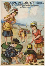 Kinderen Vissen op het Strand