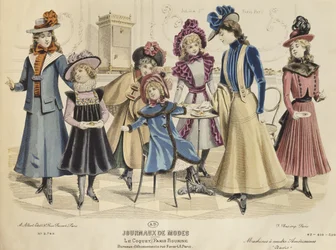 Kinderkostuums, illustratie uit Journaux de Mode, oktober 1898