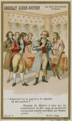 Chocolat Guerin-Boutron handelskaart, Historische Woorden serie