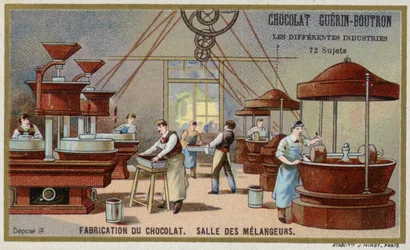 Chocoladeproductie. Mengkamer