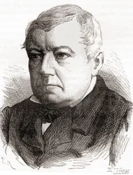 Christian Friedrich Schönbein, uit Les Merveilles de la Science, gepubliceerd ca. 1870 (gravure)