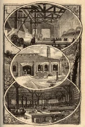Cirey-sur-Vezouze (Meurthe-et-Moselle) - MANUFACTURE DES GLACES - gravure in 