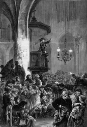 Commune van Parijs: Vrouwenclub sessie in de kerk van Saint Germain l
