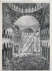 Constantinopel: de Hagia Sophia Moskee - in 