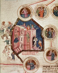 Bouwplaats van de Toren van Babel in Babylon
