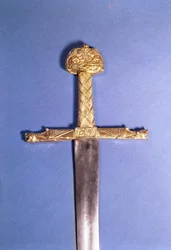 Kroningszwaard van de koningen van Frankrijk, dat toebehoorde aan Karel de Grote (742-814), bekend als Joyeuse