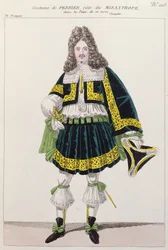 Kostuum gedragen door de acteur Perrier in Le Misanthrope door Moliere