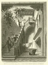 Binnenplaats van het huis Goldoni