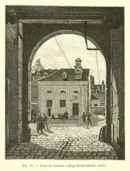 Binnenplaats van het oude college Sainte-Barbe, 1830