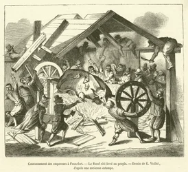 Couronnement des empereurs a Francfort, Le Boeuf roti livre au peuple