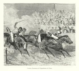 Dierenraces op de renbaan van Parijs