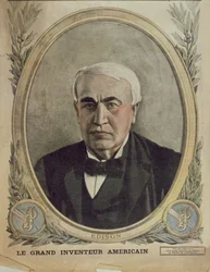 Omslagillustratie van Le Petit Journal met Thomas Alva Edison, 1917