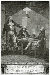 Danton, Marat, Robespierre - illustratie uit Quatre Vingt Treize