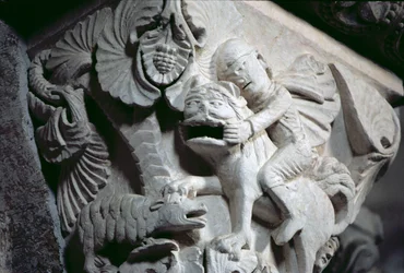 David doodt de Leeuw (detail van een kapiteel) ca.1130