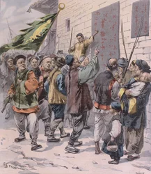 Dood aan de Buitenlanders, uit Le Petit Parisien, 15 juli 1900